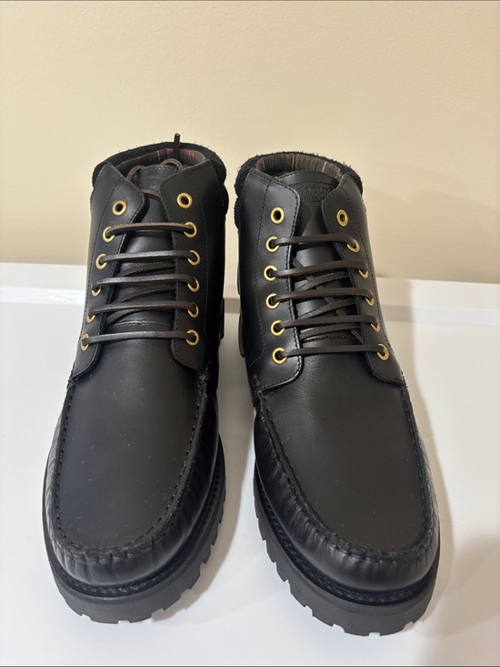 Barbour Other - Barbour Black Leather Chukka Moc Toe Lace-Up Boots
